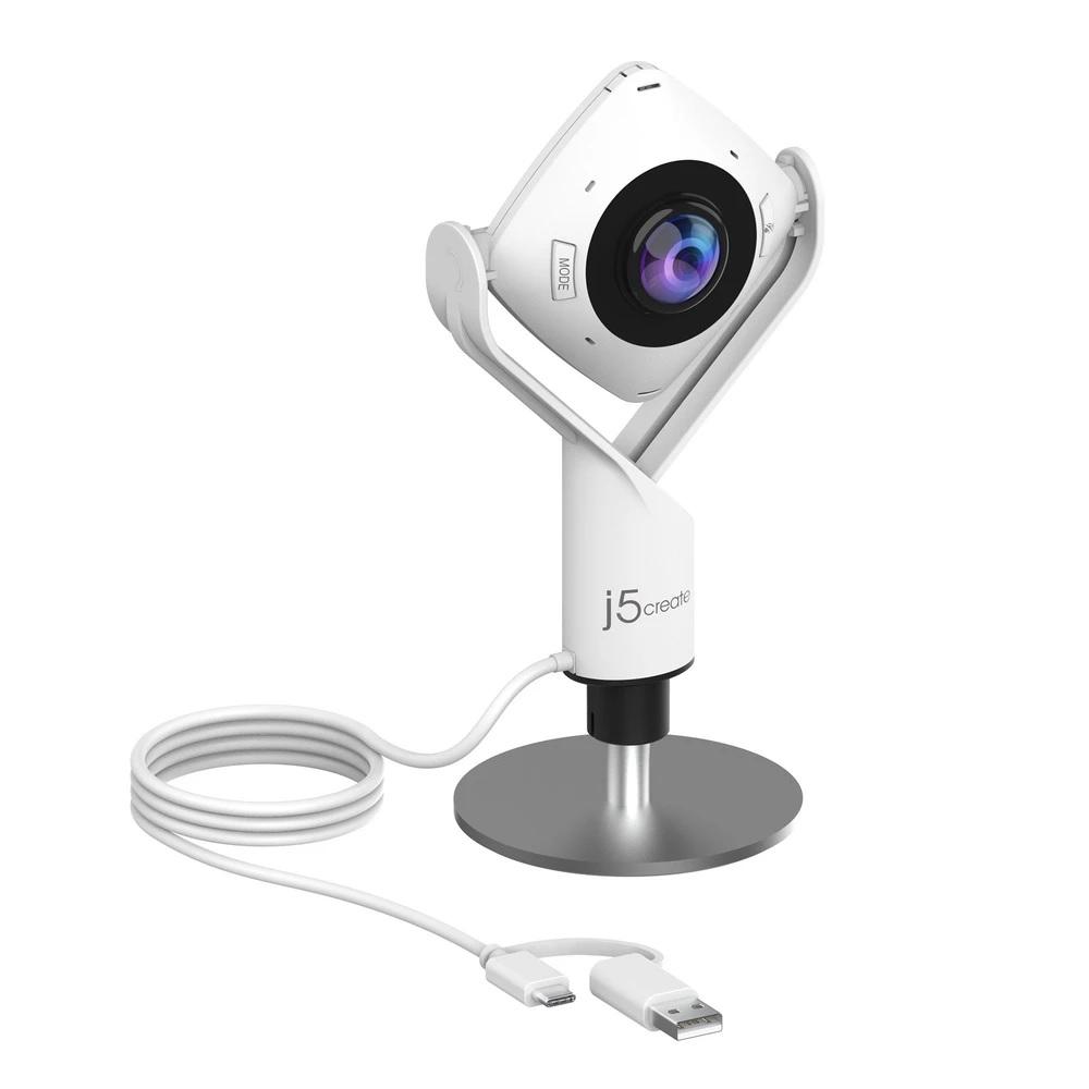 Уеб камера j5create JVCU360 All Around UltraHD,1080p, микрофон, USB, 360 