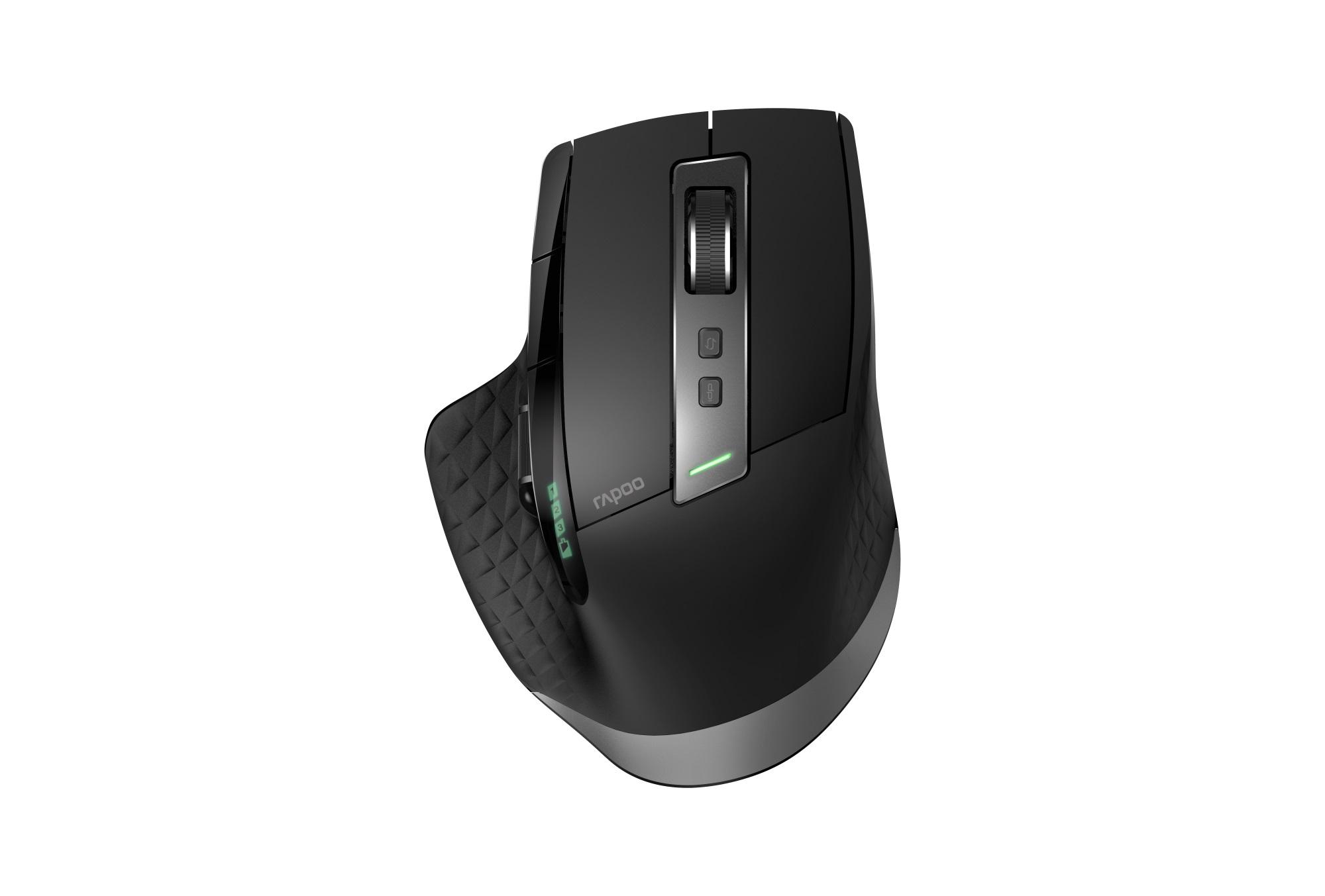 Безжична оптична мишка RAPOO MT750S, Multi-mode, Bluetooth & 2.4Ghz, Черна, LiIon Батерия