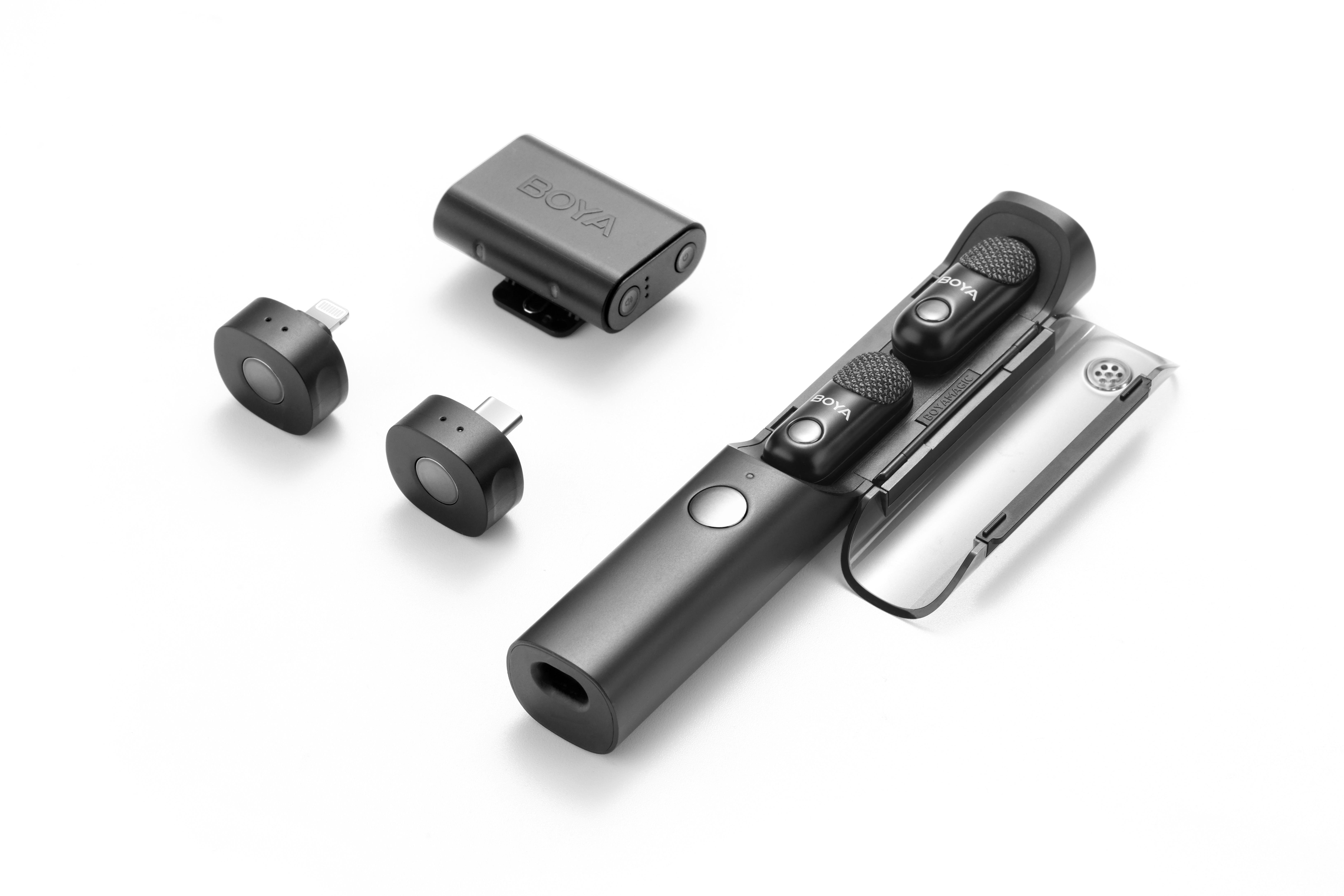 Безжична система микрофони All-in-One BOYA MAGIC 02 - Lightning  USB-C