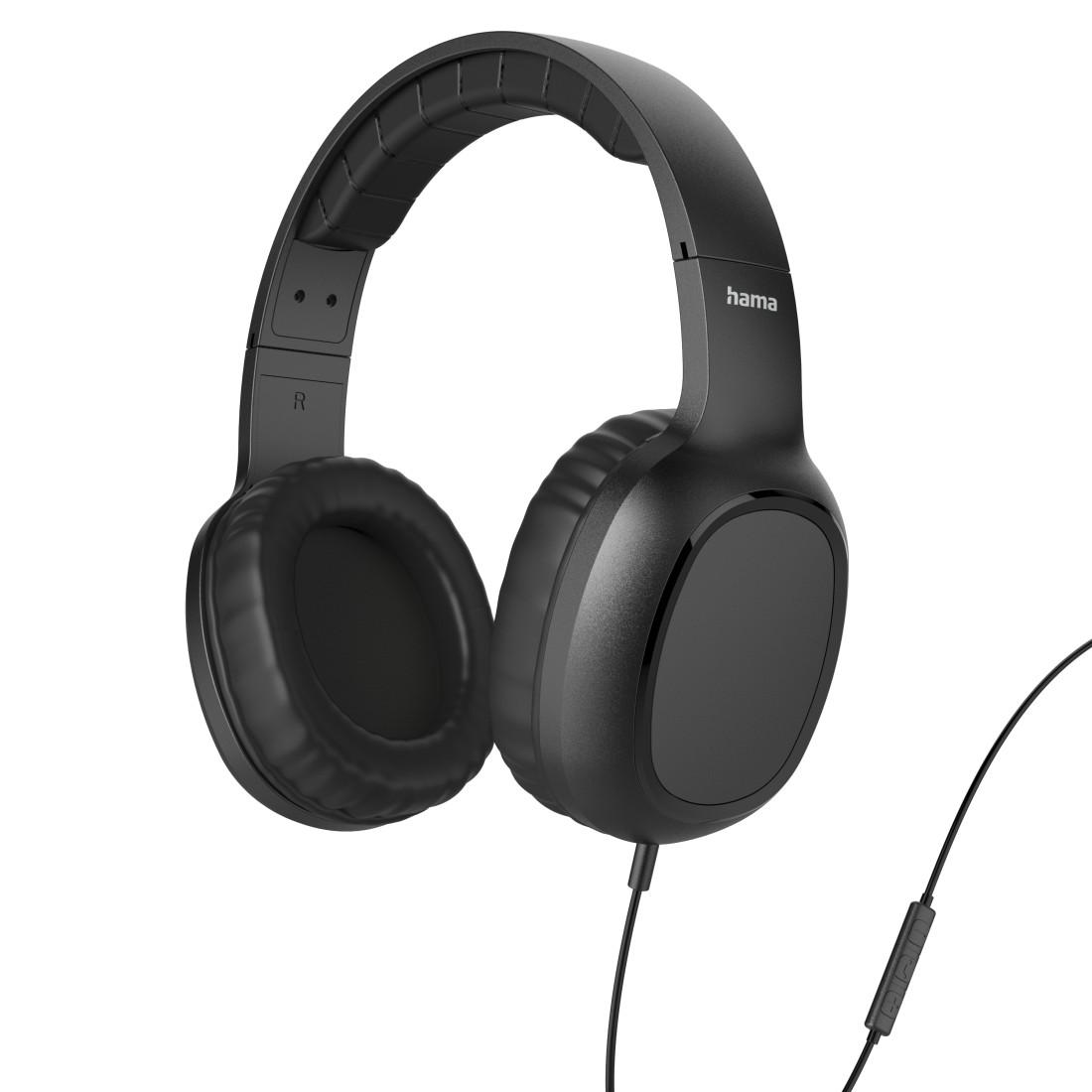 HAMA Слушалки с микрофон "Fun II", On-Ear, 3.5 мм жак, Черни