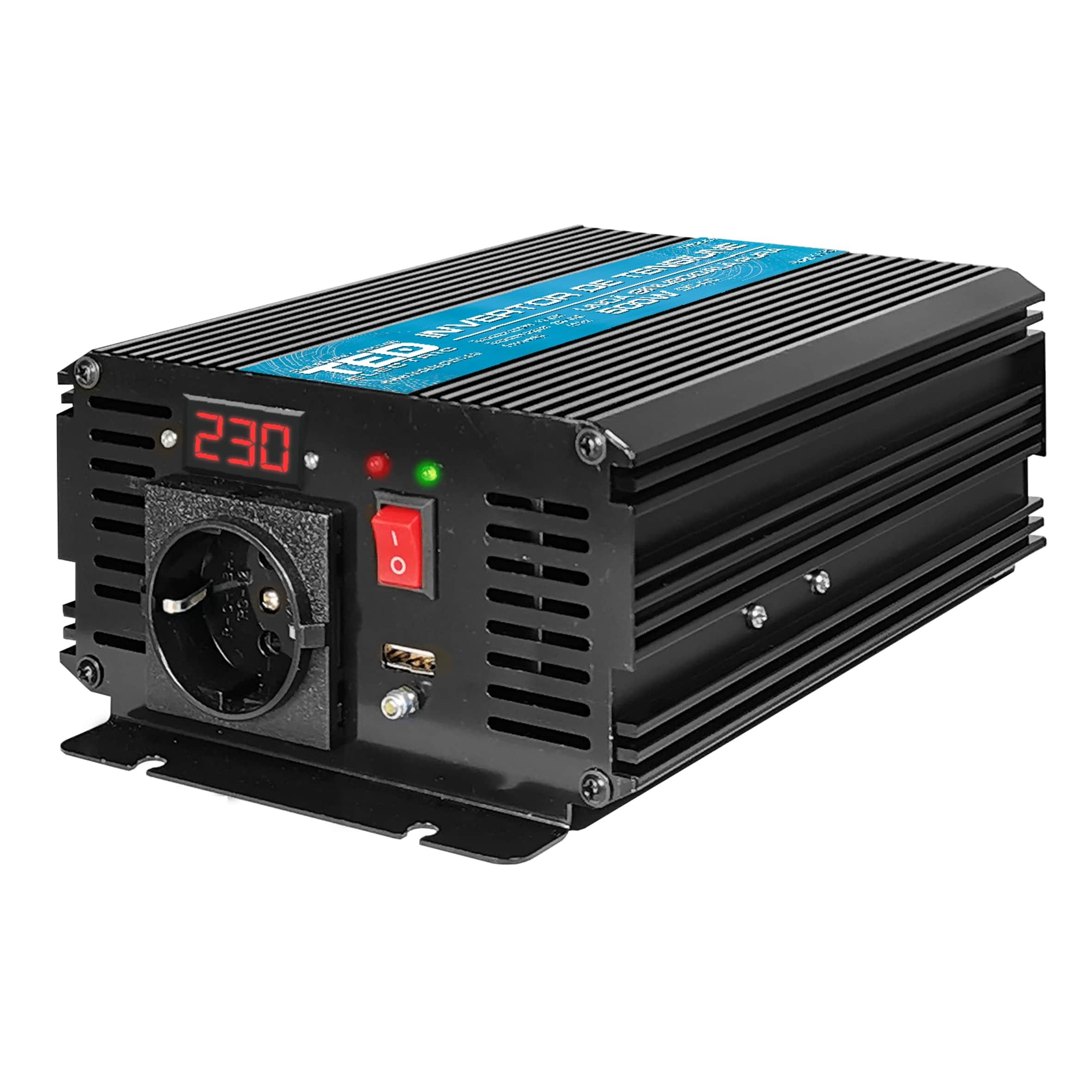 Инвертор 12/220 V  DC/AC 500/1000W  Modified Sine Wave TED007032 TED ELECTRIC