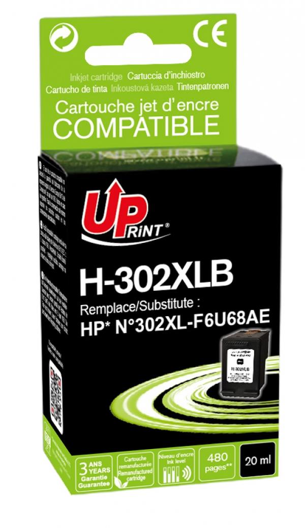 Мастилница UPRINT F6U68AE-N302XL HP, Черен