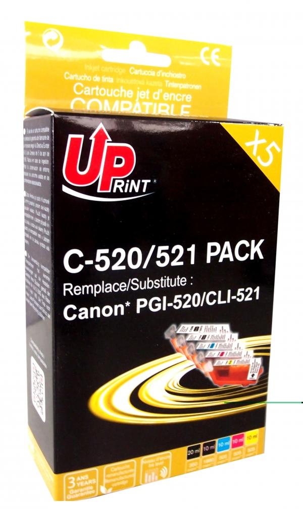 Мастилница UPRINT комплект CANON PGI-520  CLI-521BK/C/M/Y XL