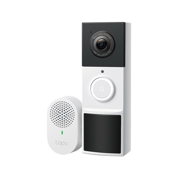 TP LINK нтелигентен видео звънец за врата Tapo D210, 2K QHD (25601440),160 зрителен ъгъл, microSD до 512 GB, 2.4Ghz, AI-разпознаване