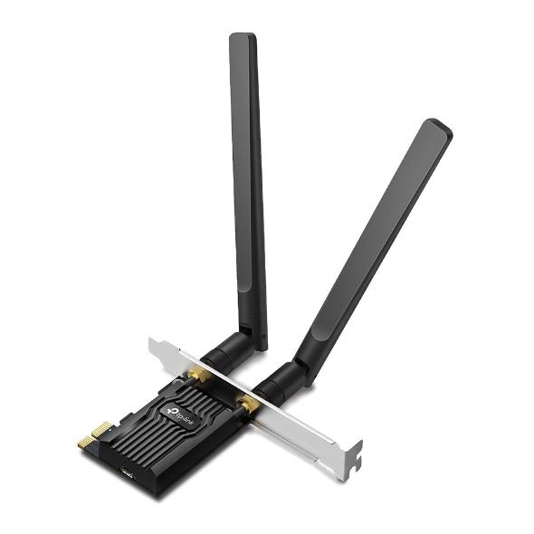 Безжичен адаптер TP-LINK Archer TX20E, PCIe, 1800Mbps, Wireless AX, 2.4GHz /5GHz, BT 5.2, 2x външни антени