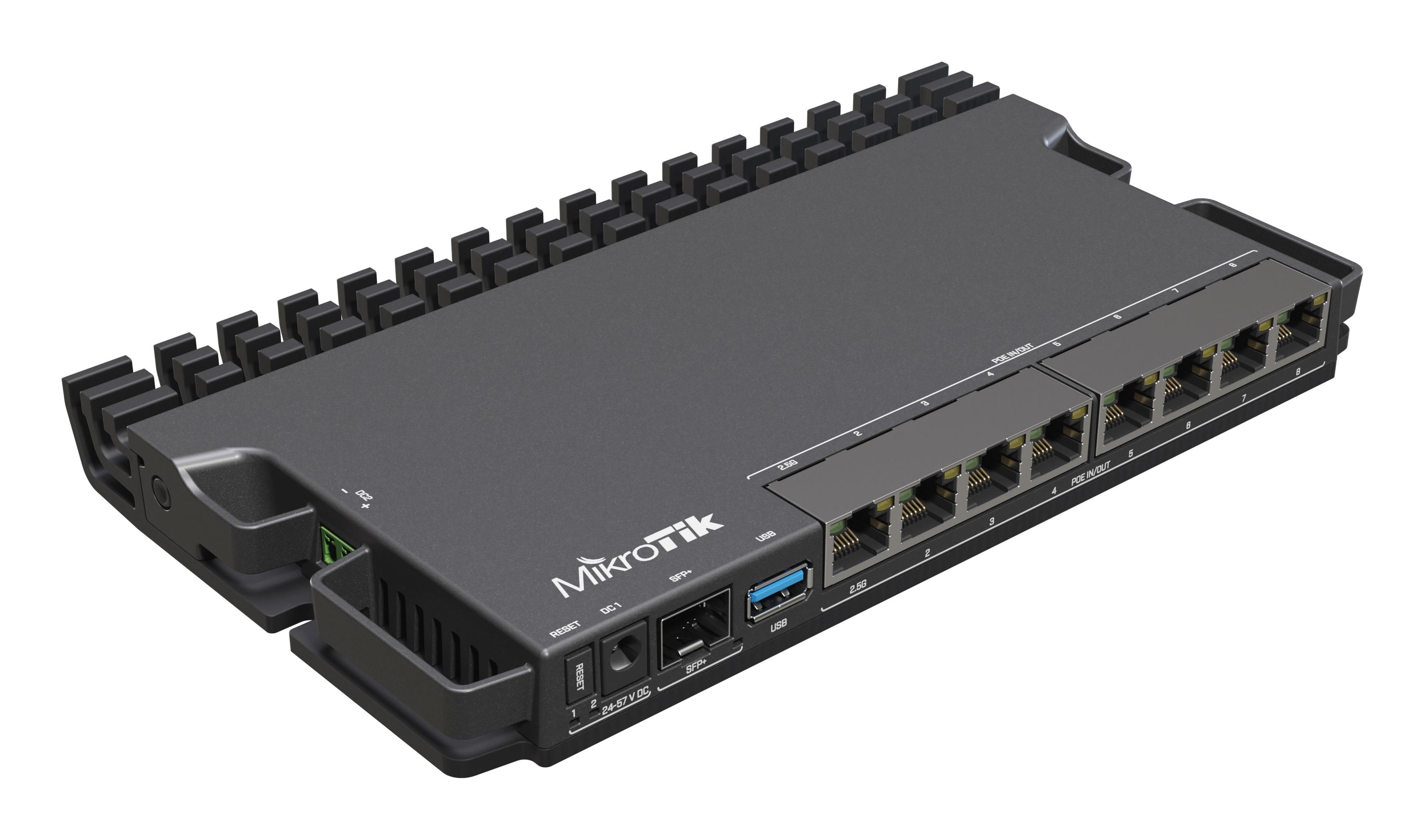 Рутер MikroTik RB5009UPrSIN, CPU 1.4GHz, 1GB, 7x10/100/1000, 1xSFP, USB 3.0
