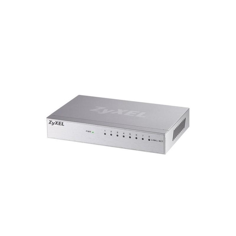 Суич ZYXEL GS-108B v5, 8 портов, Gigabit, метален корпус