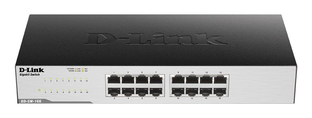 Суич D-Link GO-SW-16G/E, 16 портов, Gigabit