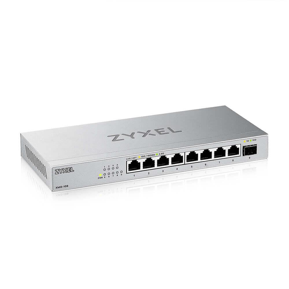 Суич ZyXEL XMG-108, 8 портов 2,5Gb  1xSFP, неуправляем