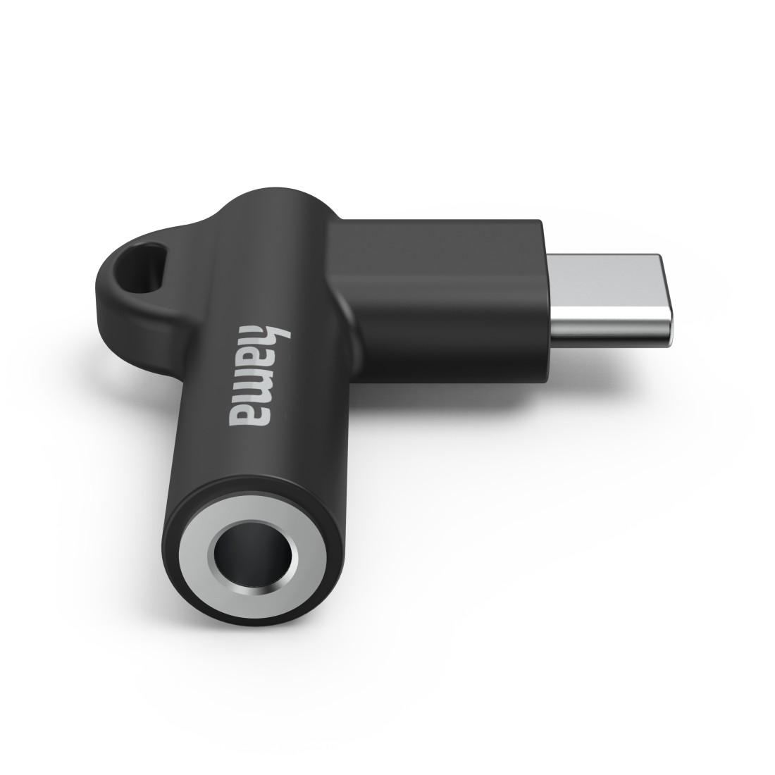 Адаптер Hama, USB-C – 3,5 mm жак, Aux, 90, 201701