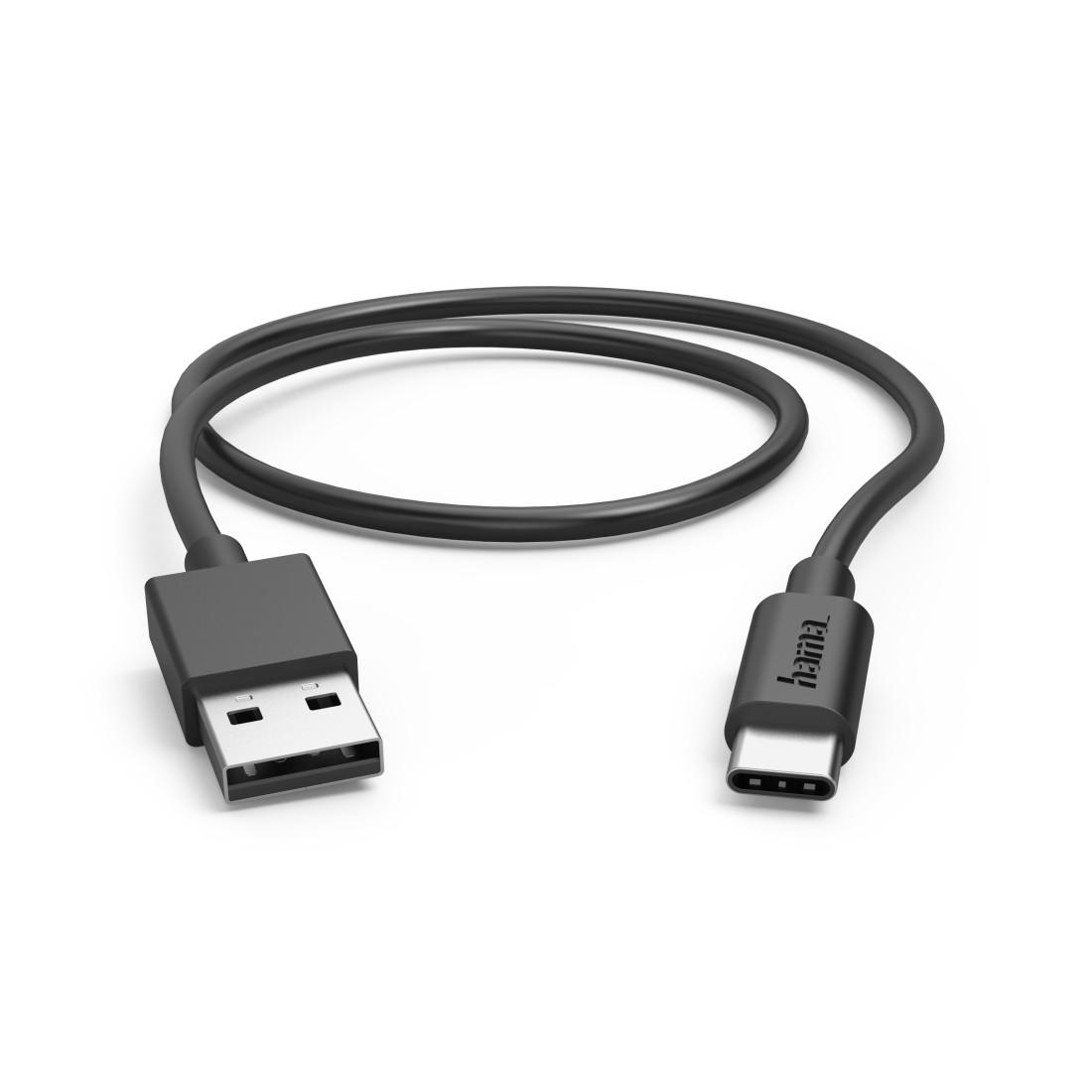 HAMA Кабел  USB-C - USB А, 0,5 м, 480Мbit/ 3А, черен
