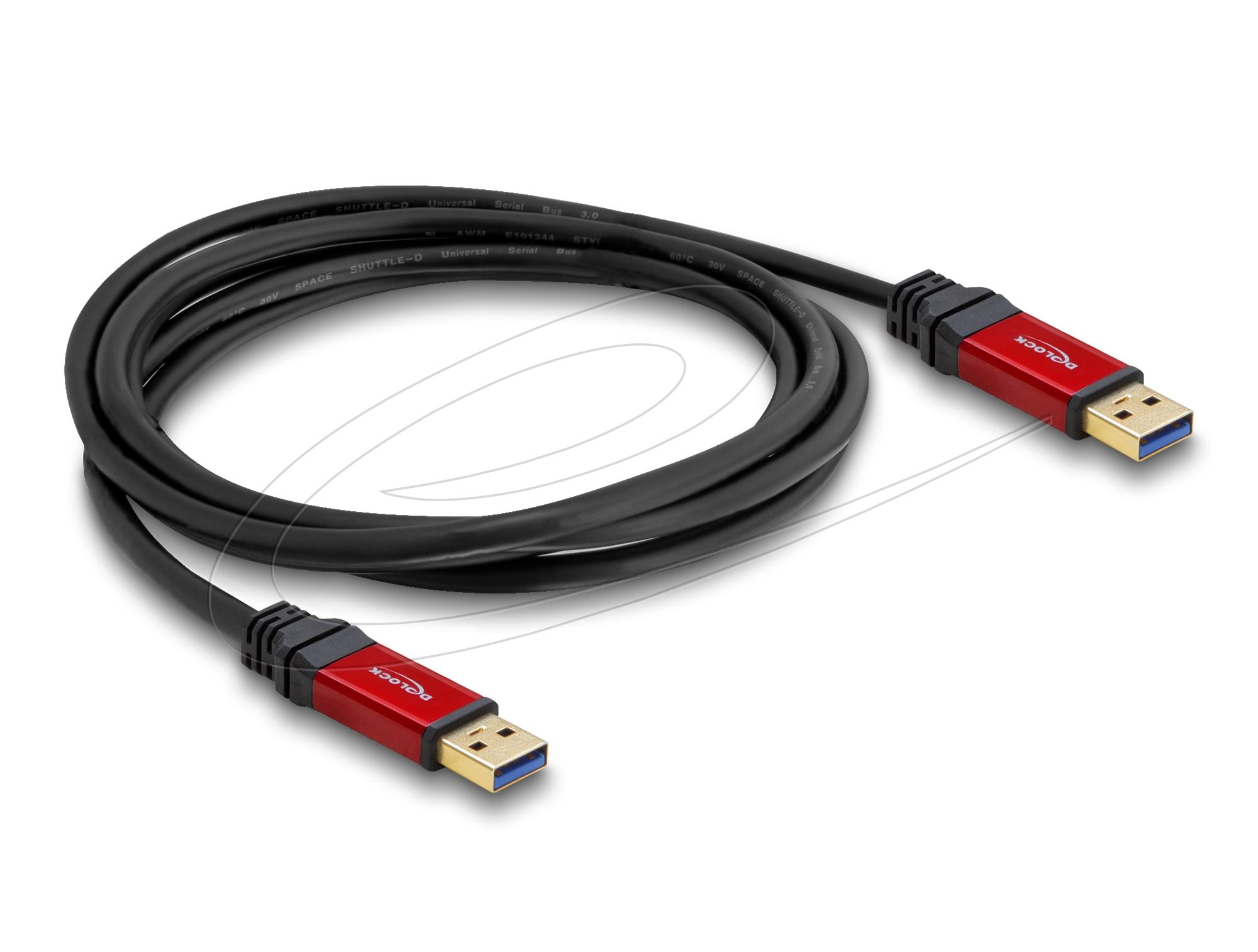 Delock Cable USB 3.0 Type-A male  USB 3.0 Type-A male 3 m metal
