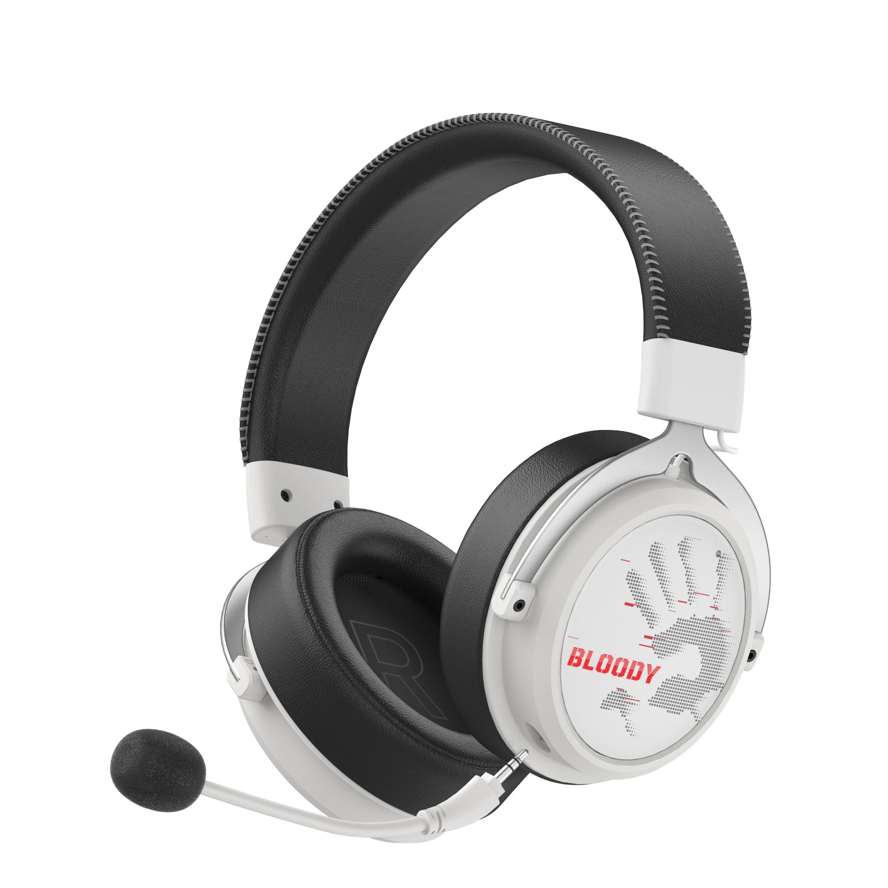 A4tech Bloody МR-590 Геймърски безжични слушалки с микрофон,Bluetooth 3.5мм жак, бял