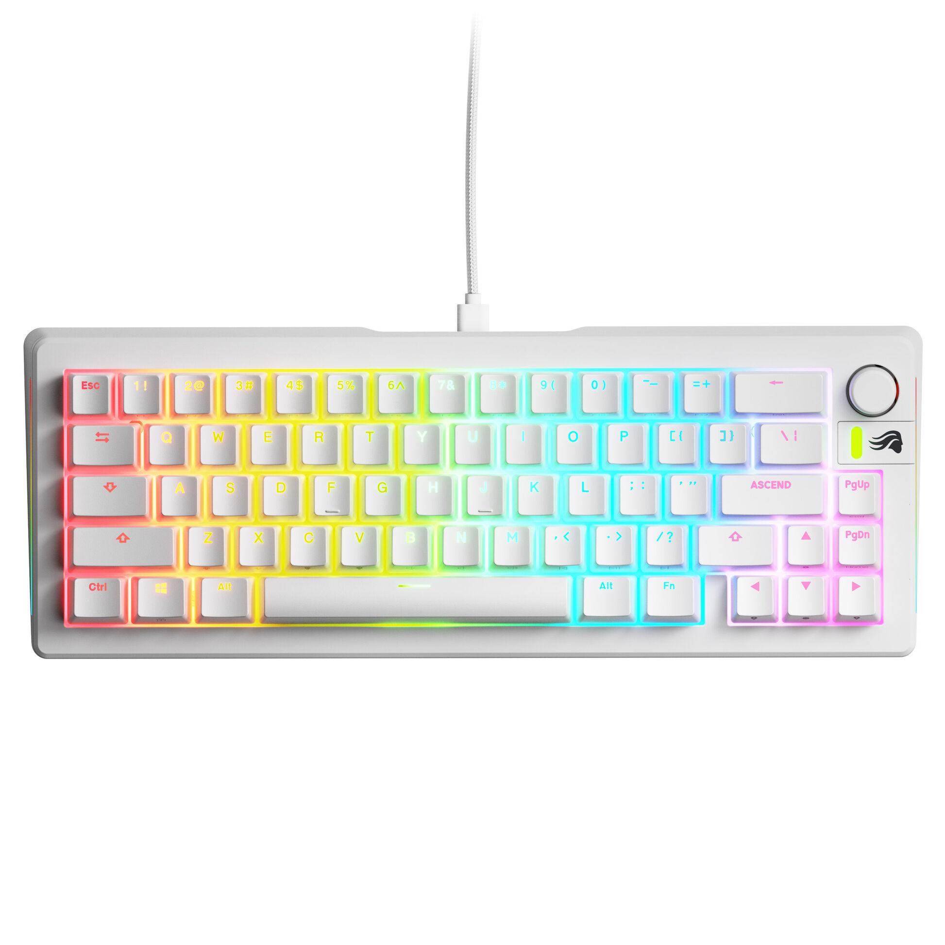 Геймърска механична клавиатура Glorious GMMK 3 65% White - Fox Linear Switches