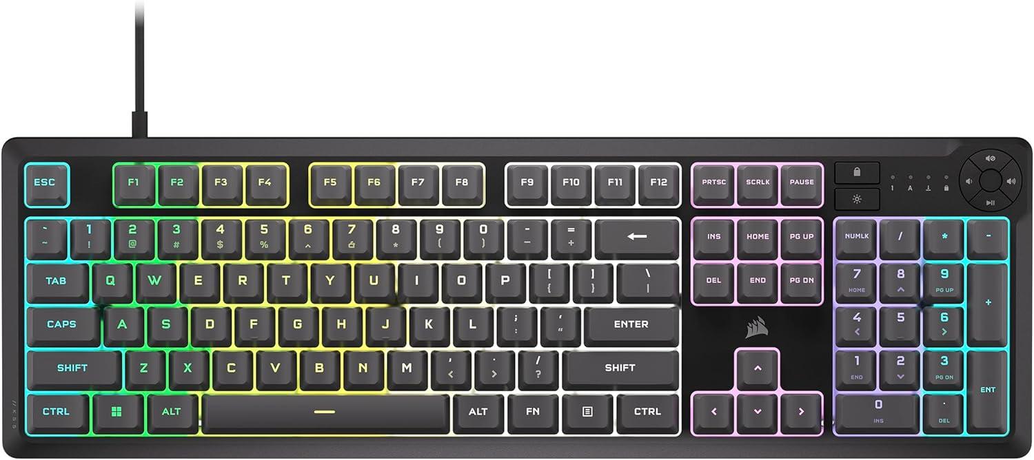 Геймърскa мембранна клавиатура Corsair K55 Core RGB