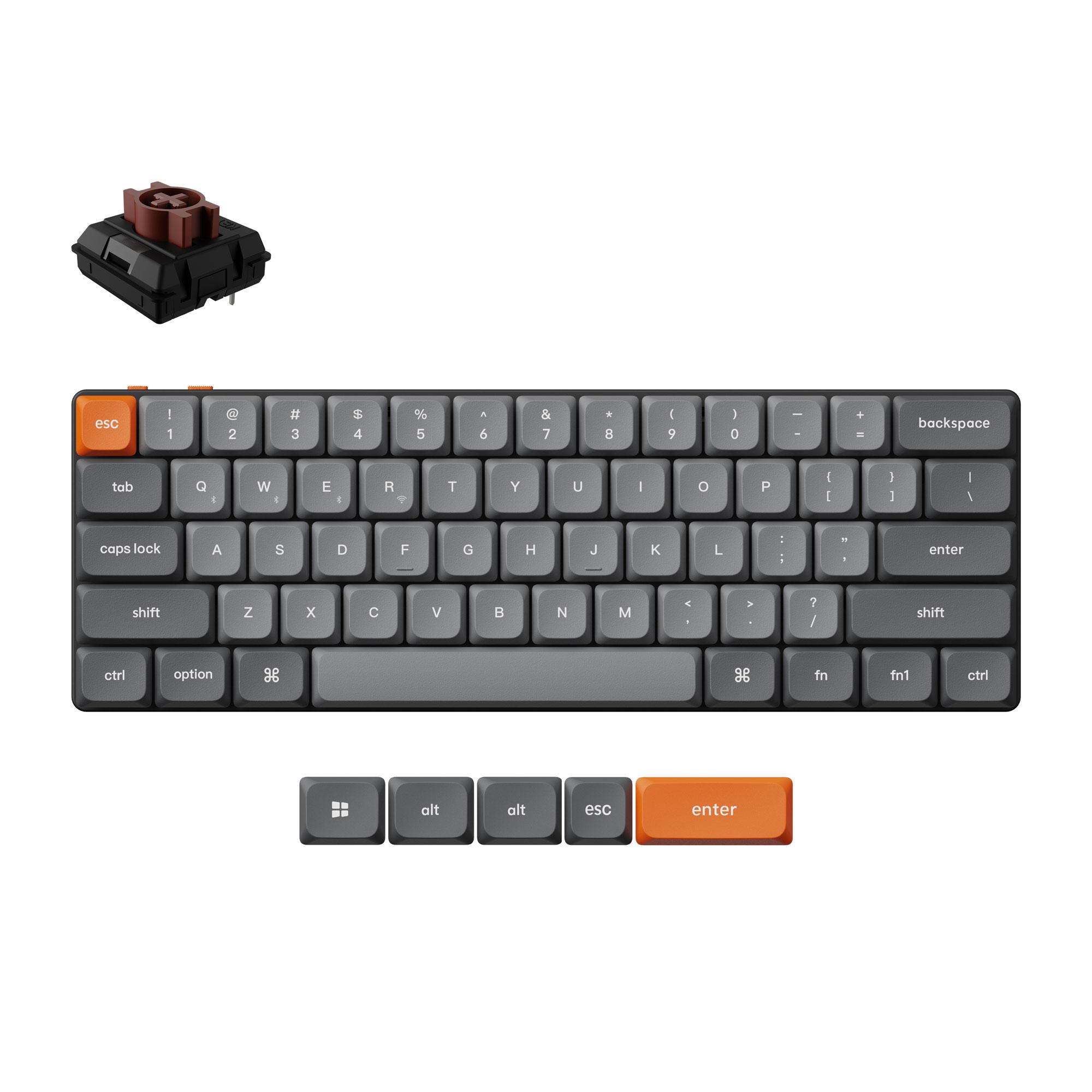 Геймърска Механична клавиатура Keychron K9 Max QMK HS 60% Keychron Milk POM Switch Brown RGB