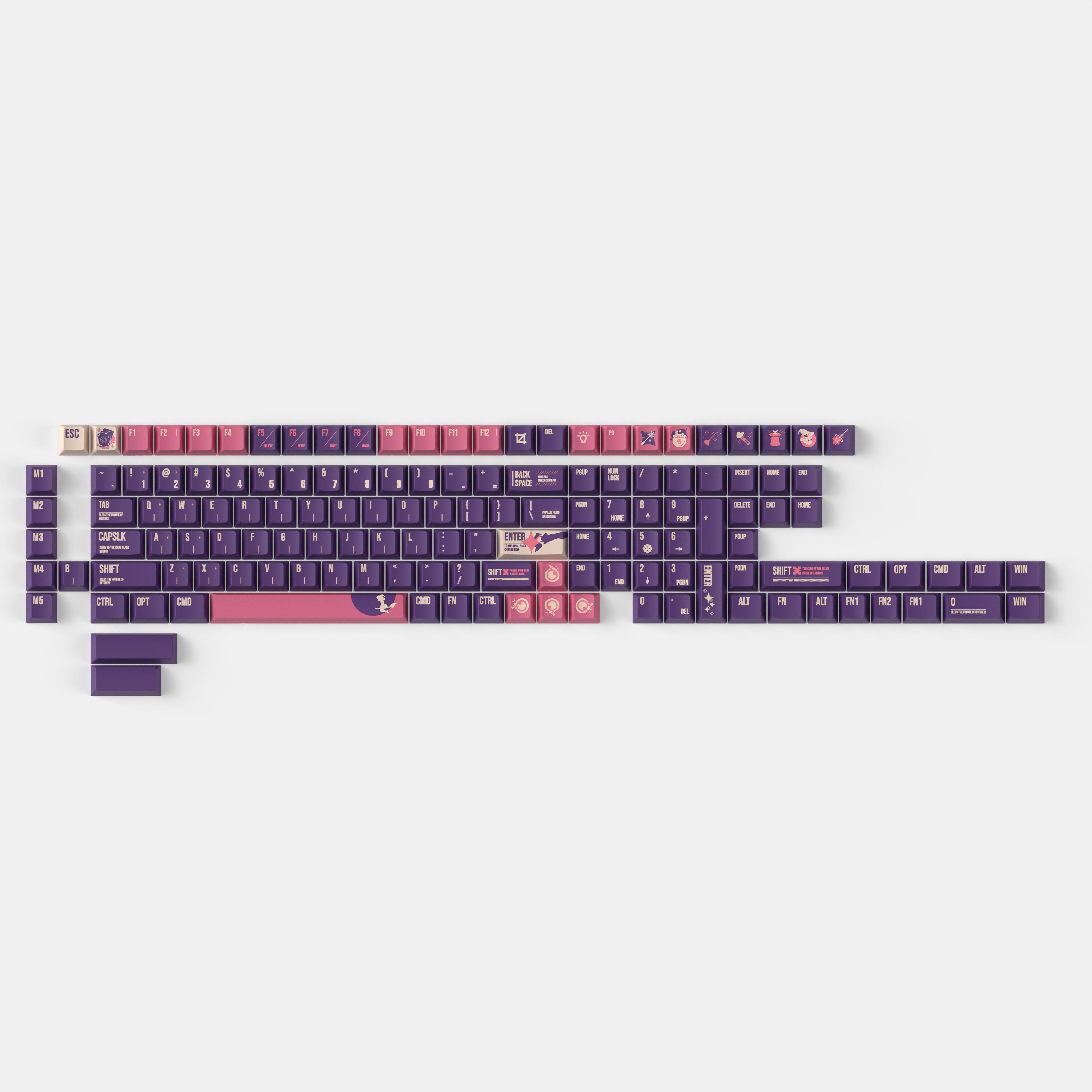 Капачки за механична клавиатура Keychron Cherry Profile Dye-Sub PBT Full Keycap Set - Lunar White