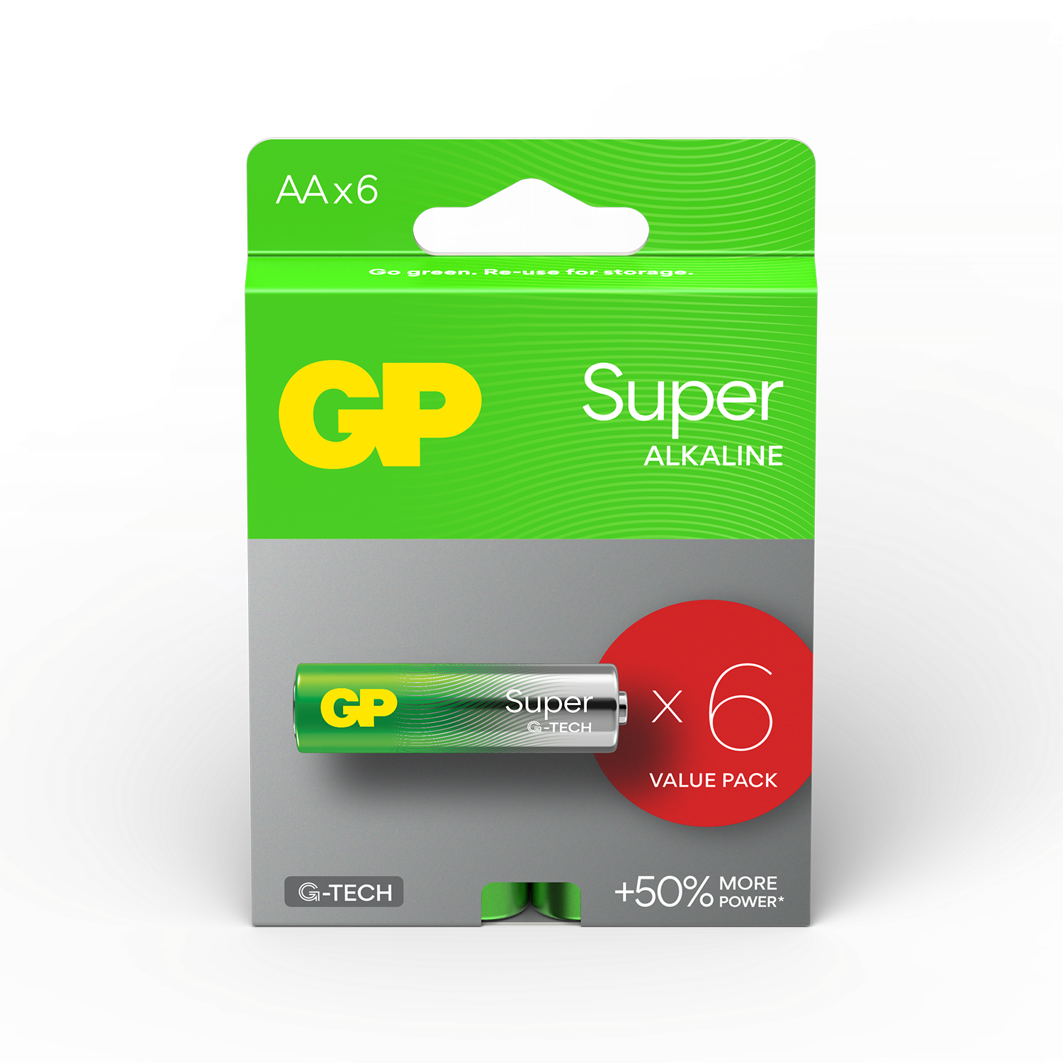 Алкална батерия GP SUPER LR6 AA / 42 бр. в опаковка 1.5V GP-BA-15A21-SBV6