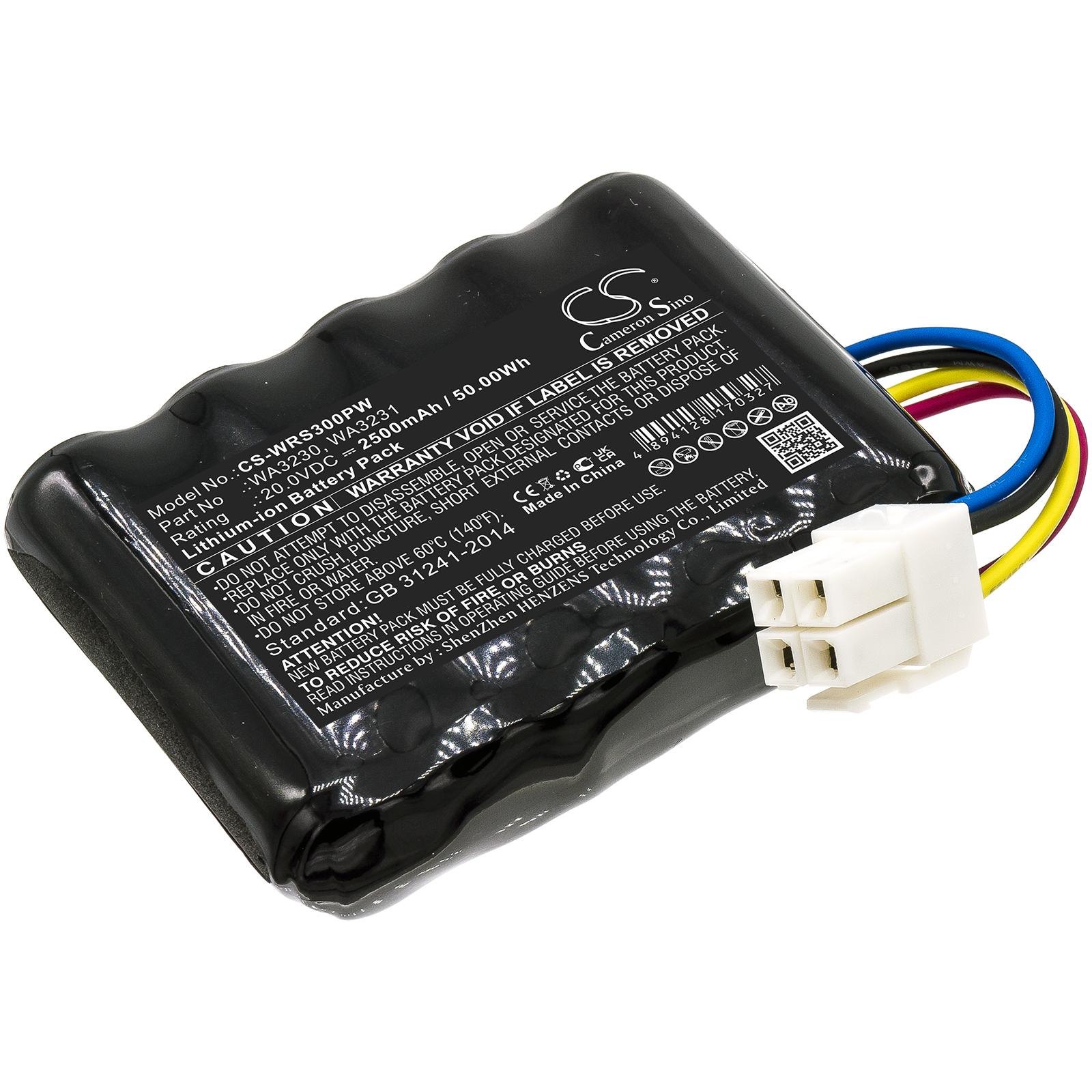 Батерия Cameron Sino, За косачка робот WORX Landroid S 390m2,Landroid S300  FERREX R800 Smart 20V 2500mAh Cameron Sino
