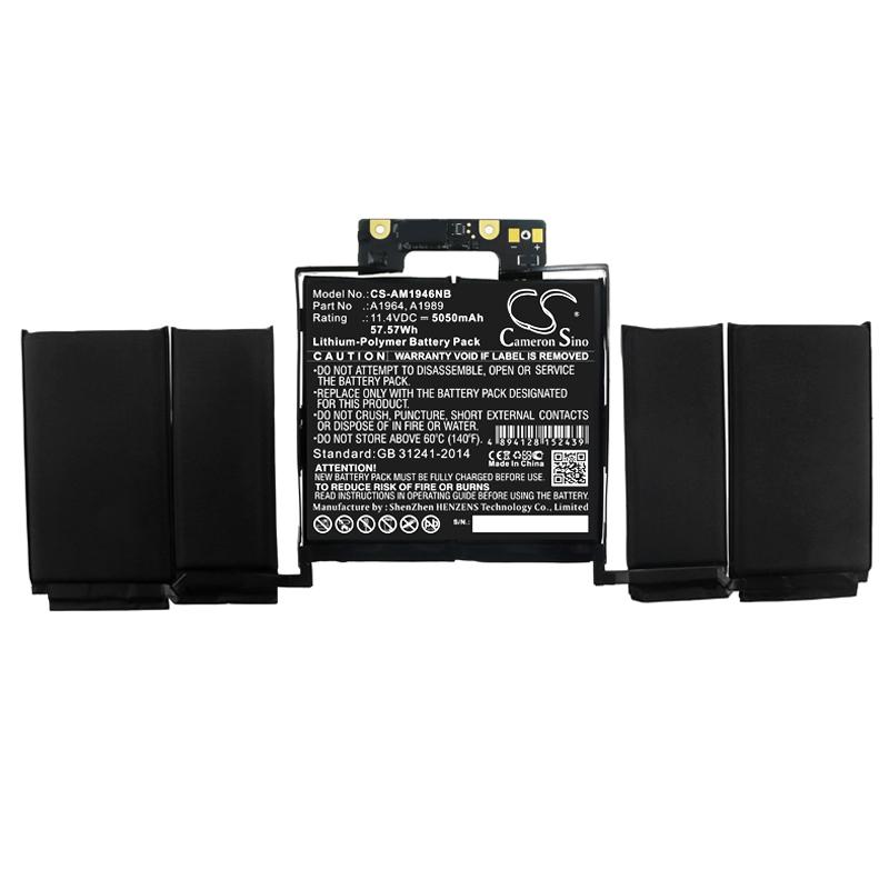 Батерия за лаптоп  Apple MacBook Pro 2.3 GHZ Core I5(I5-8259U) A1989(EMC 3214) A1964, A1989  LiPo 11.4V 5050mAh CAMERON SINO