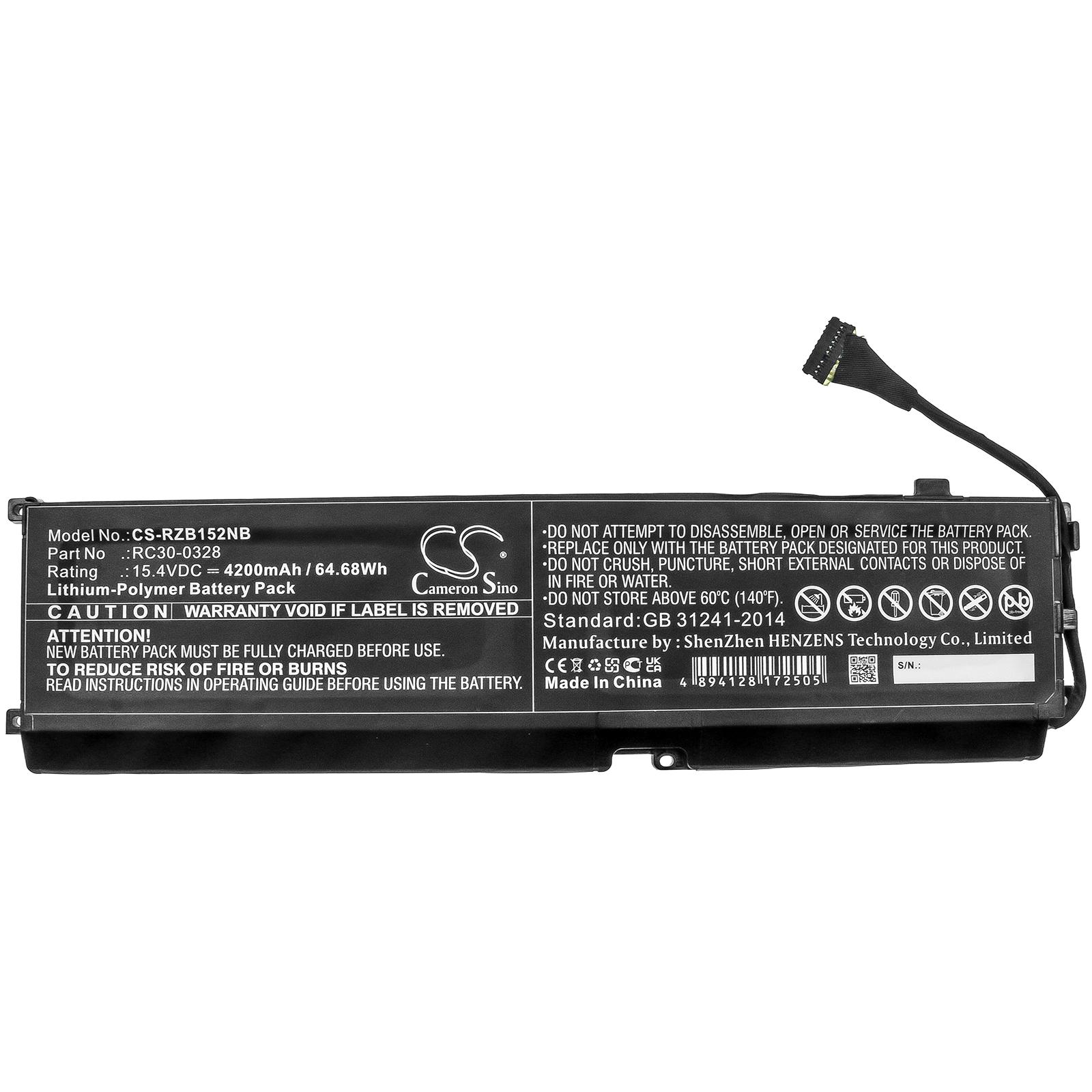 Батерия  за лаптоп Razer Blade 15 2020, Blade 15 2021, RZ09-0328  RC30-0328  LIPo 15.4V 4200 mAh CAMERON SINO