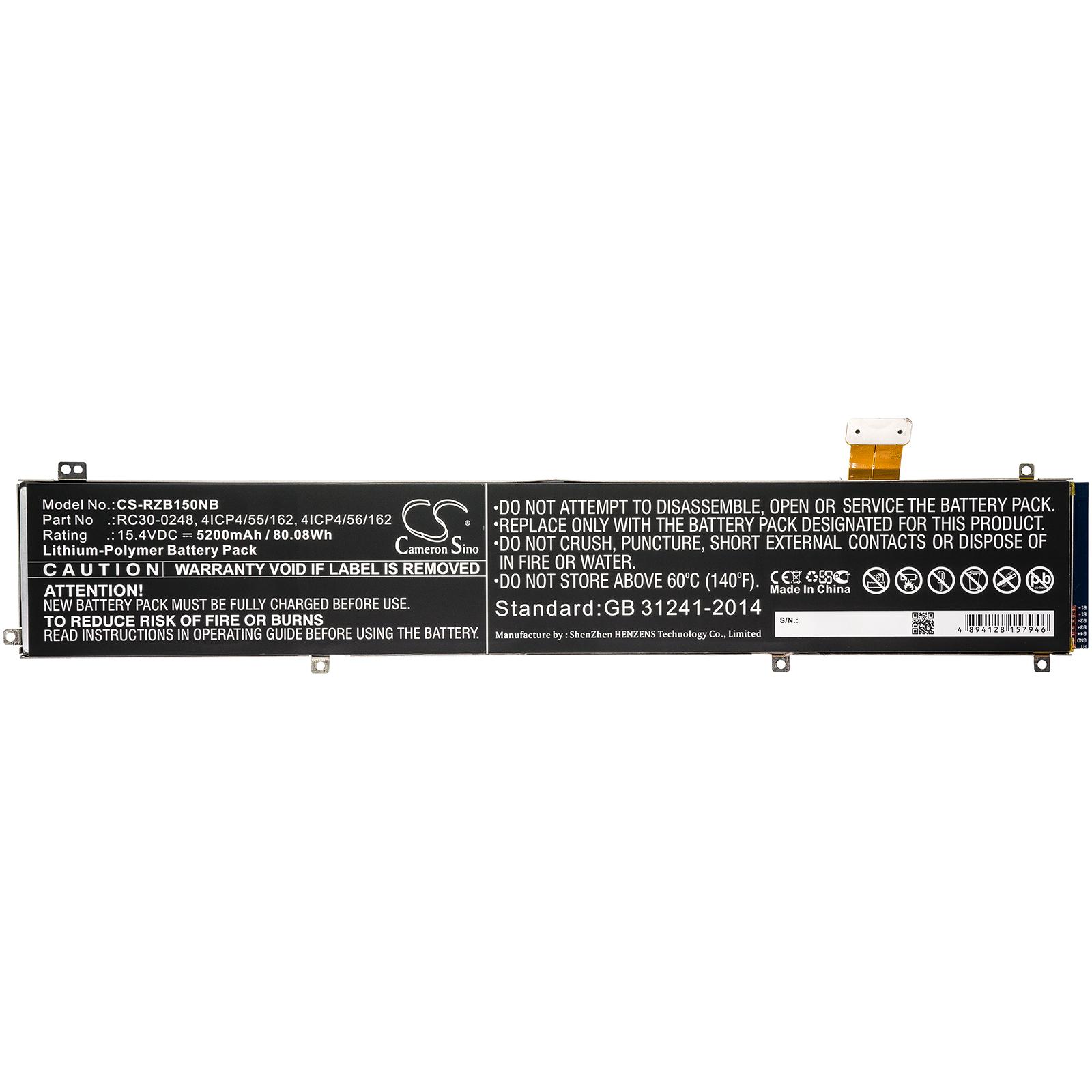 Батерия  за лаптоп RAZER BLADE 2070, Blade 15, RZ09-02386E91  RC30-0248 LiPo 15.4V 5200 mAh Cameron Sino