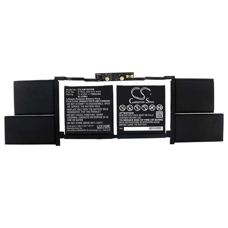 Батерия за лаптоп Apple MacBook Pro 15 inch TOUCH BAR A1990 2019 A1953  LiPo 11.4V 7300mAh CAMERON SINO