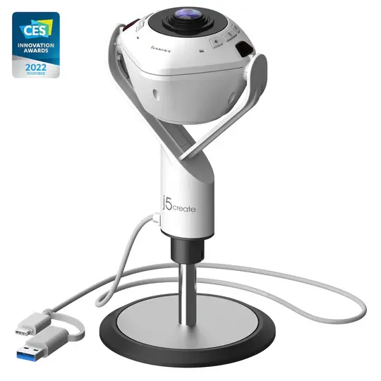 Камера за видеоконференции, j5create JVU368,360,Full HD 1080p,USB UVC/UAC plug-and-play,HDR,AI функция