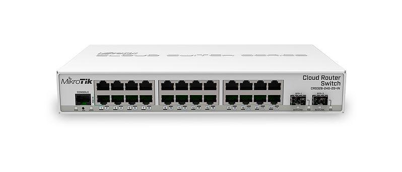 Суич Mikrotik CRS326-24G-2SIN, 24xGigabit LAN, 2xSFP cages