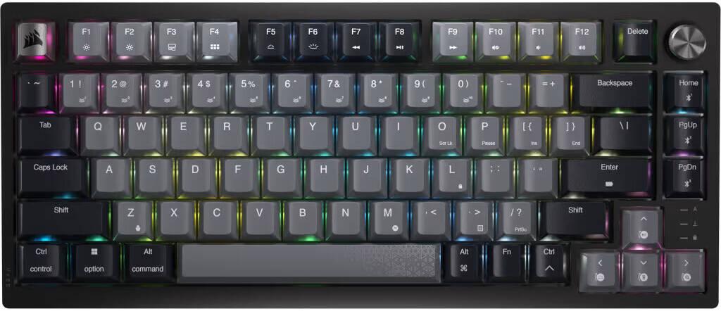 Безжична механична клавиатура Corsair K65 Plus RGB 75% , HS, Corsair NLX Red Key Switches