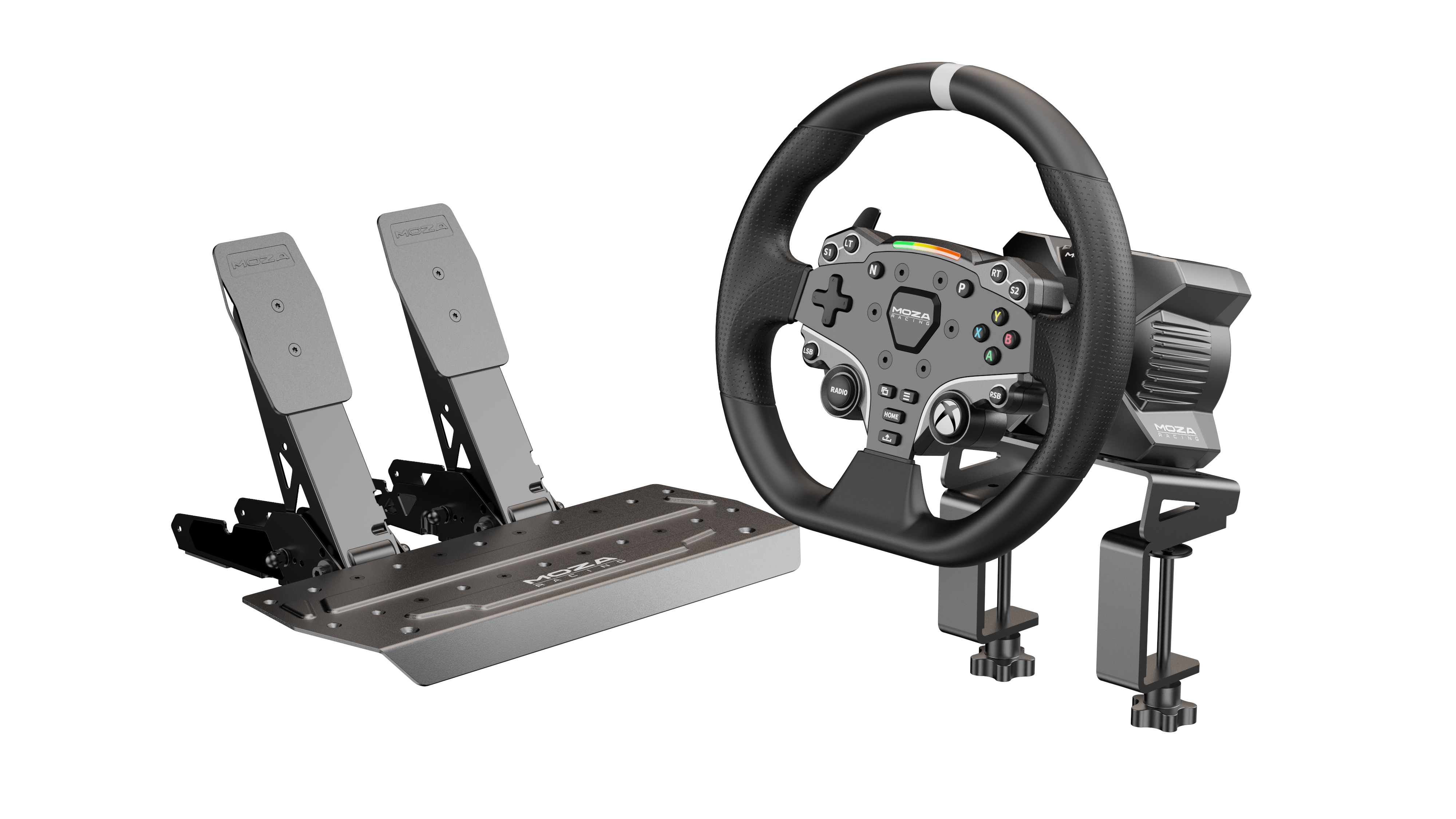 Волан MOZA R3 Bundle R3 Base  ES Wheel  SR-P Lite Double  R3 Table Clamp за PC и Xbox