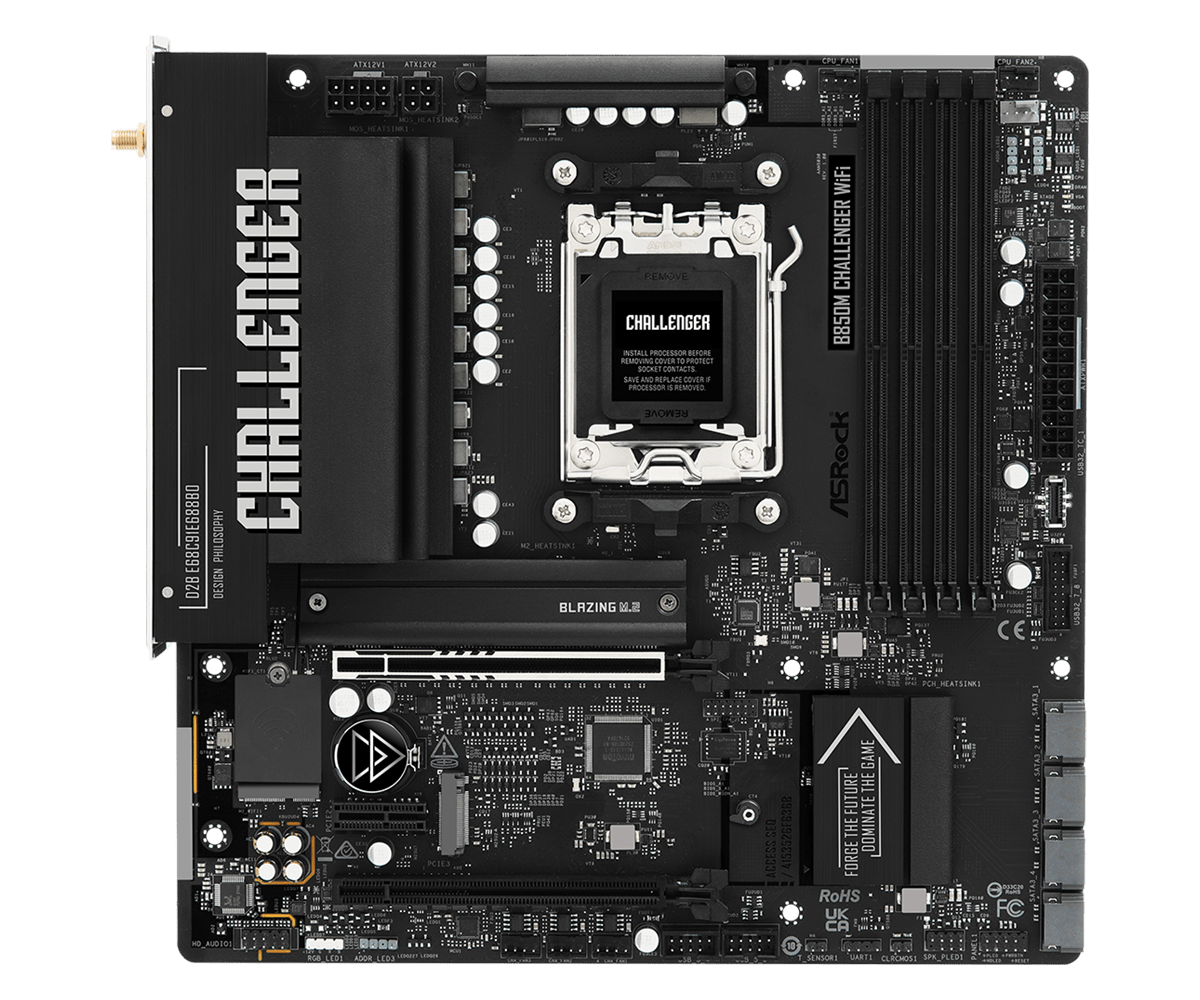 Дънна платка ASRock B850M CHALLENGER WIFI socket AM5