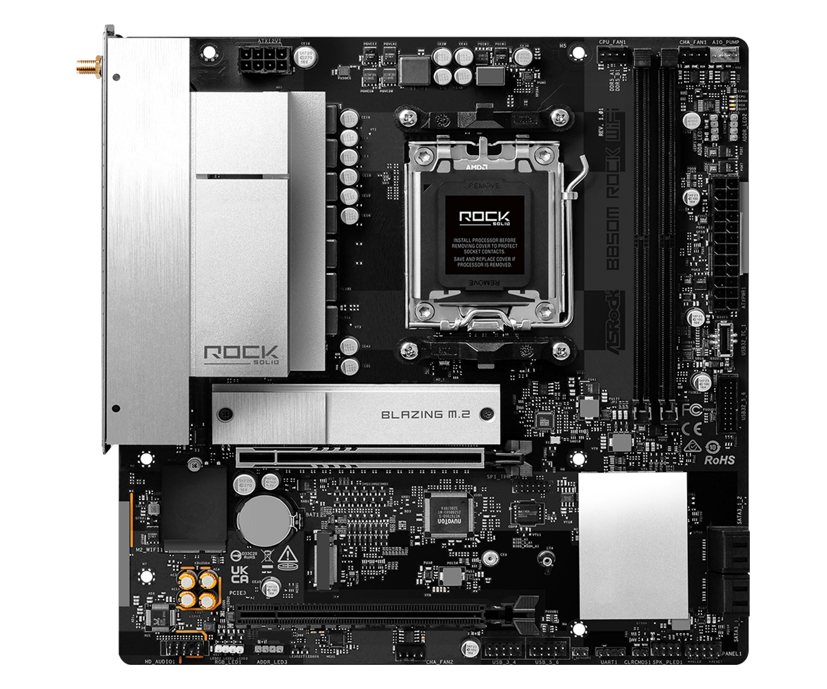Дънна платка ASRock B850M ROCK WIFI socket AM5
