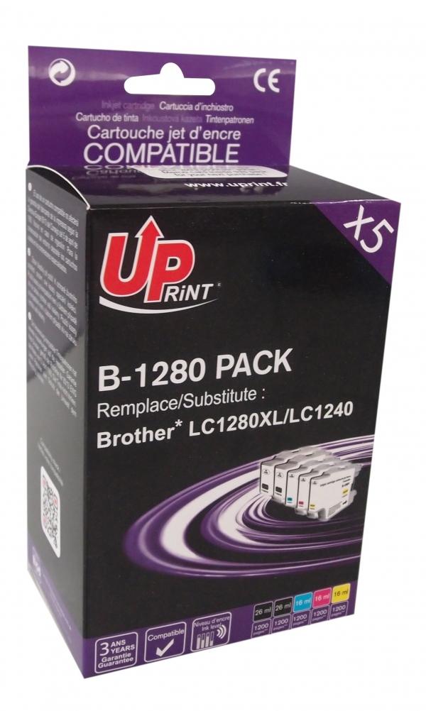 Мастилница UPRINT LC1280XL / LC1240, BROTHER, (BKCMY)