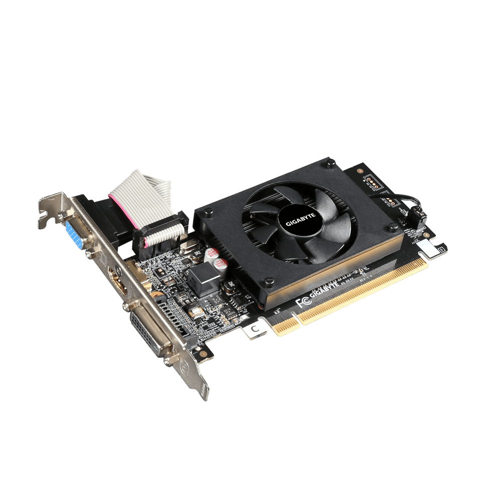 Видео карта GIGABYTE GV-N710D3-2GL, 2GB, GDDR3, 64 bit, DVI-D, D-Sub, HDMI, rev 1.0