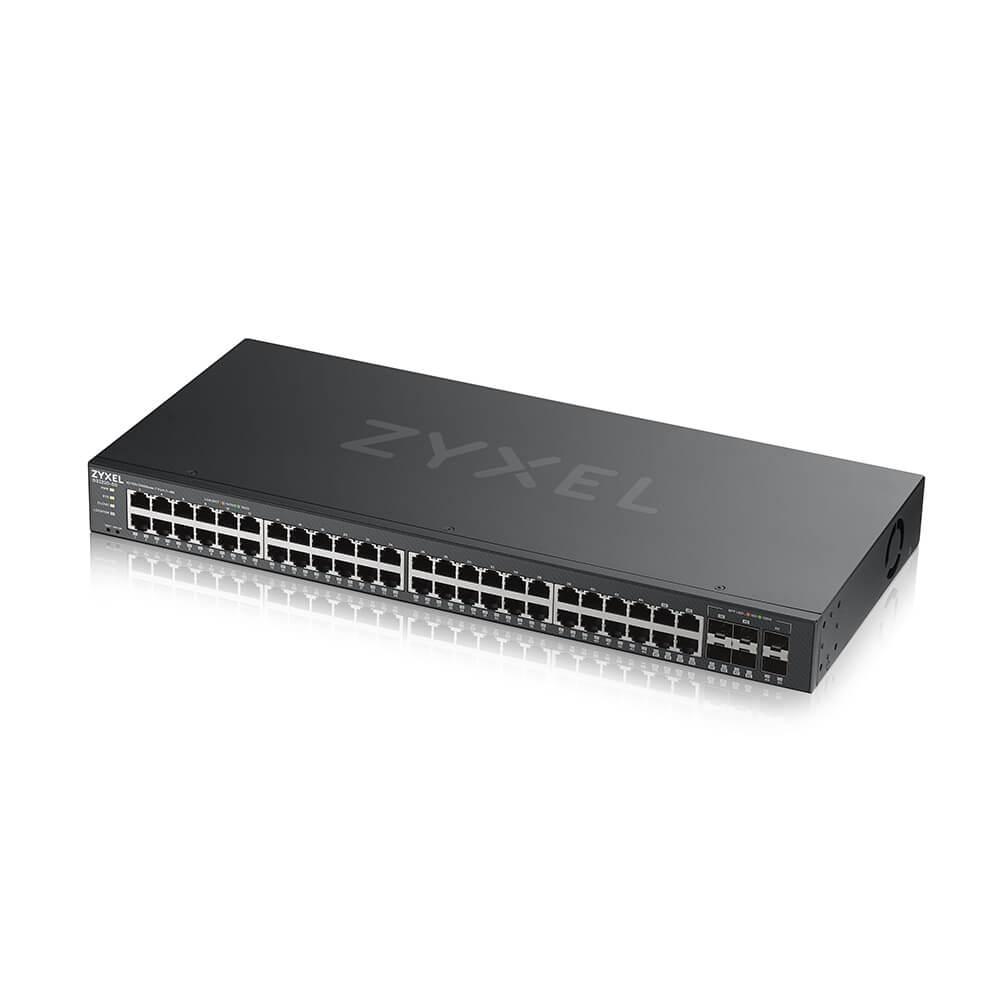 Суич ZyXEL GS-2220-50, 48-портов Layer2, 44x Gb 4x Gbcombo (RJ45/SFP)  2x Gb SFP, управляем