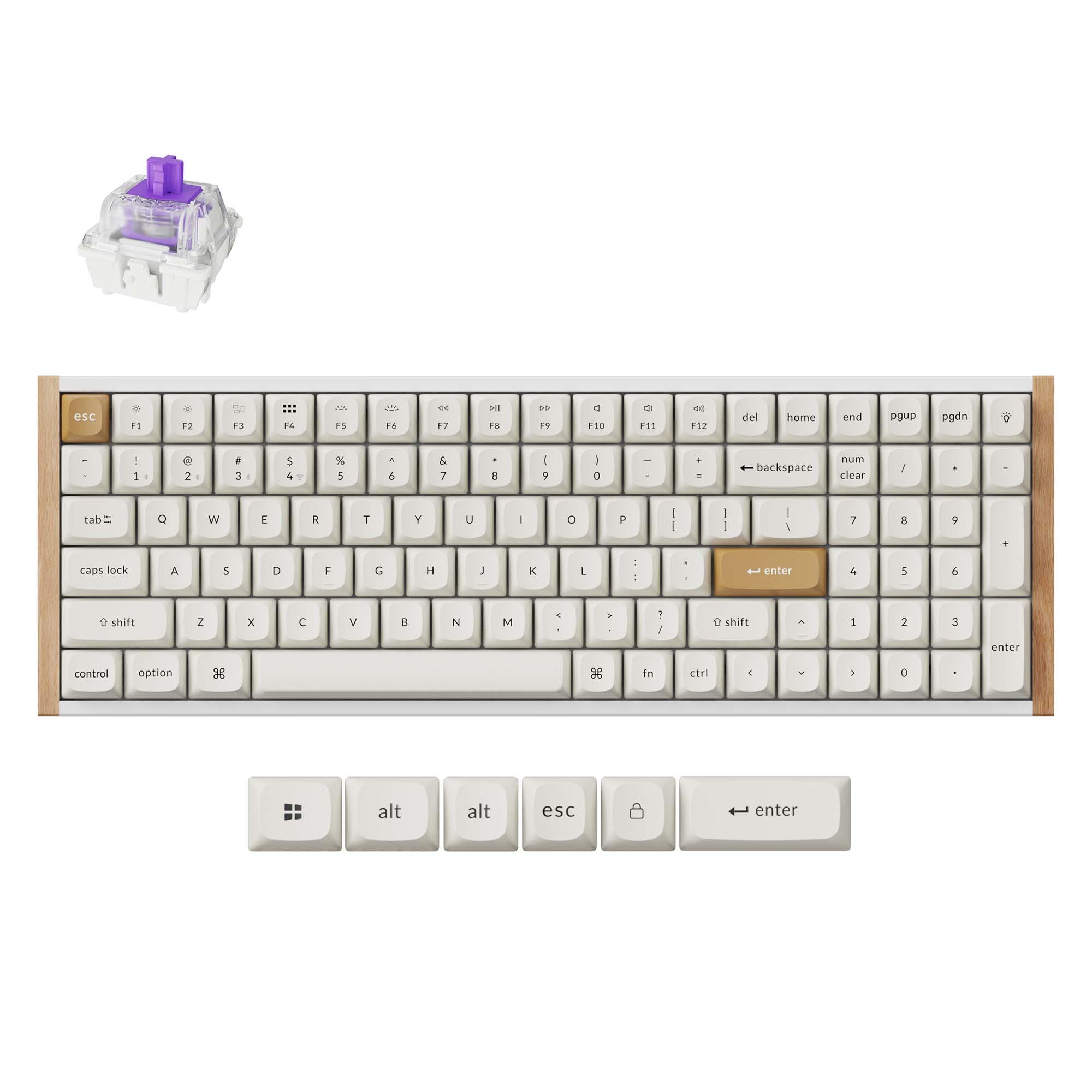 Геймърска механична клавиатура Keychron K4 HE Special Edition White - Wireless, Full Size