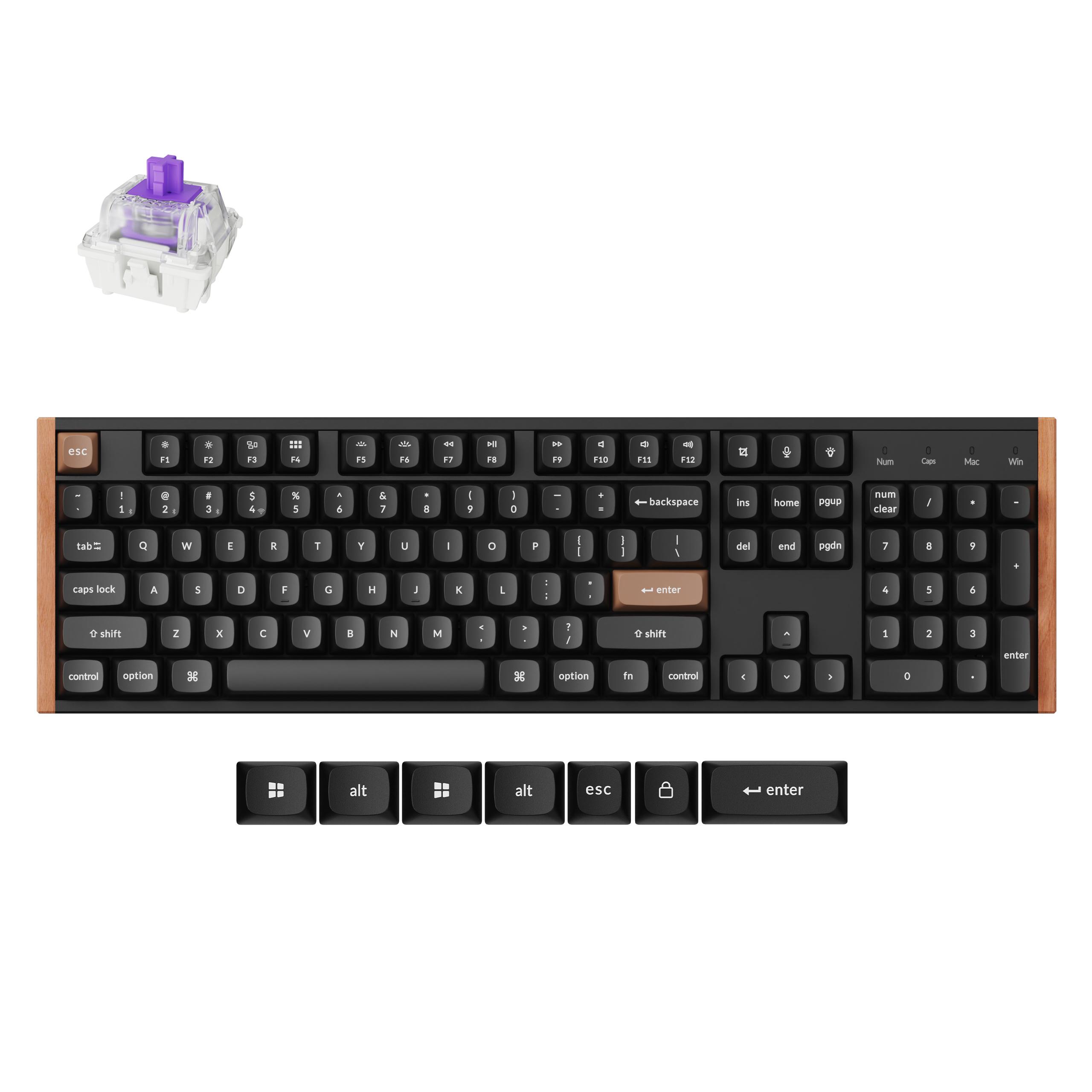 Геймърска безжична Механична клавиатура Keychron K10 HE Magnetic Switch - Black Special Edition