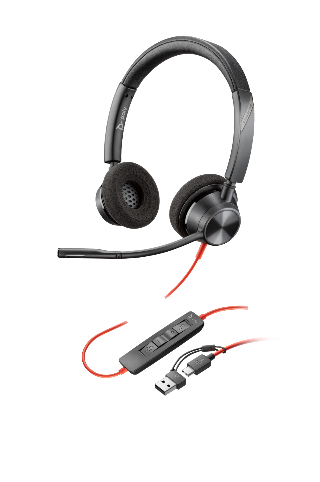 Слушалки HP Poly BW 3320 Stereo, USB-CUSB-C/A