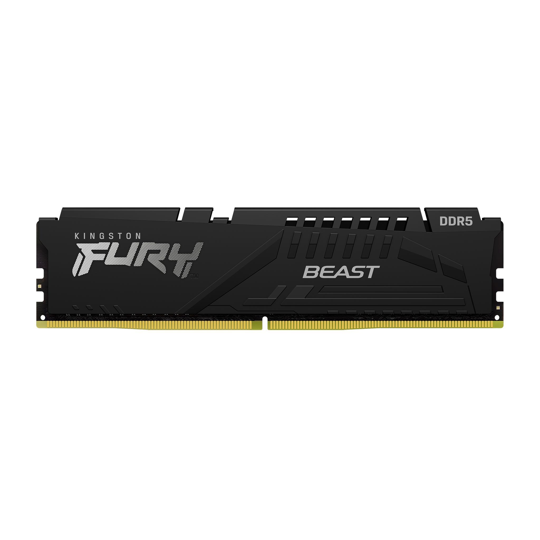 Памет Kingston FURY Beast Black 8GB DDR5 5200MHz CL40, Intel XMP - KF552C40BB-8