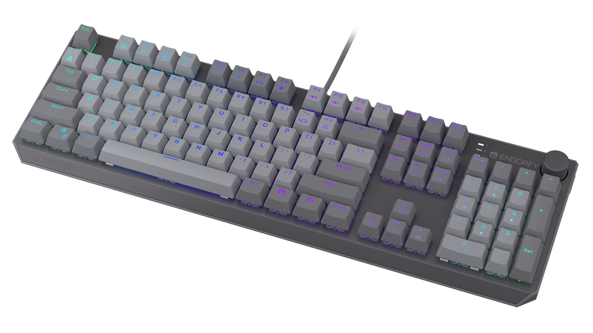 Endorfy механична клавиатура Thock V2 Full Size, PBT, Endorfy Red switch, US Layout