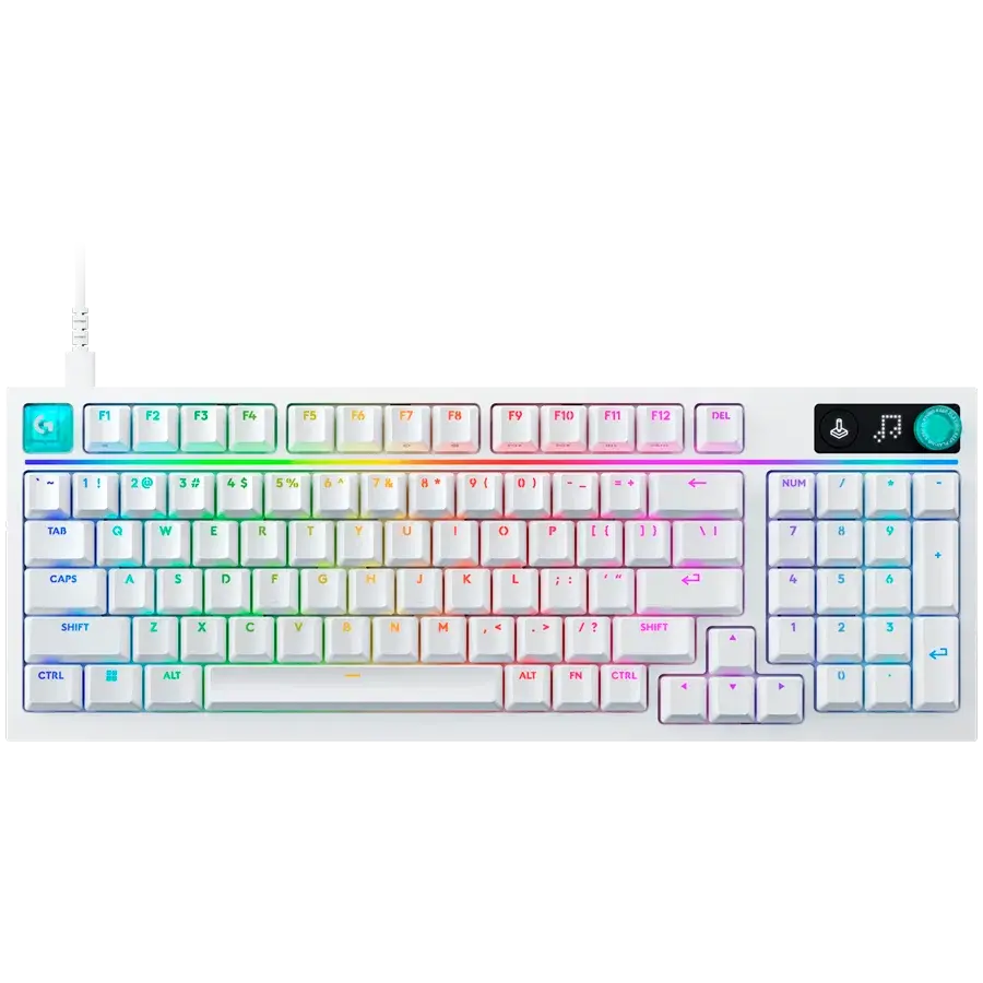 Геймърска механична клавиатура Logitech G316 X 98 - Hot-Swappable Tactile Switch - White