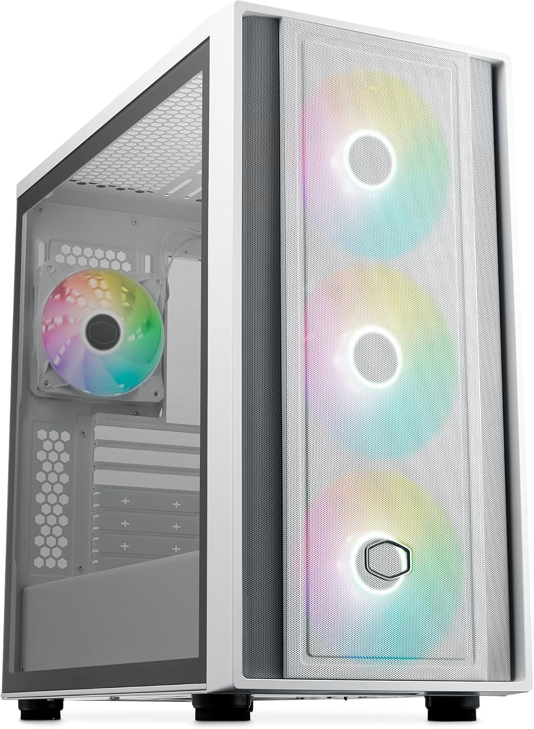Кутия CoolerMaster MasterBox 600 - White ARGB
