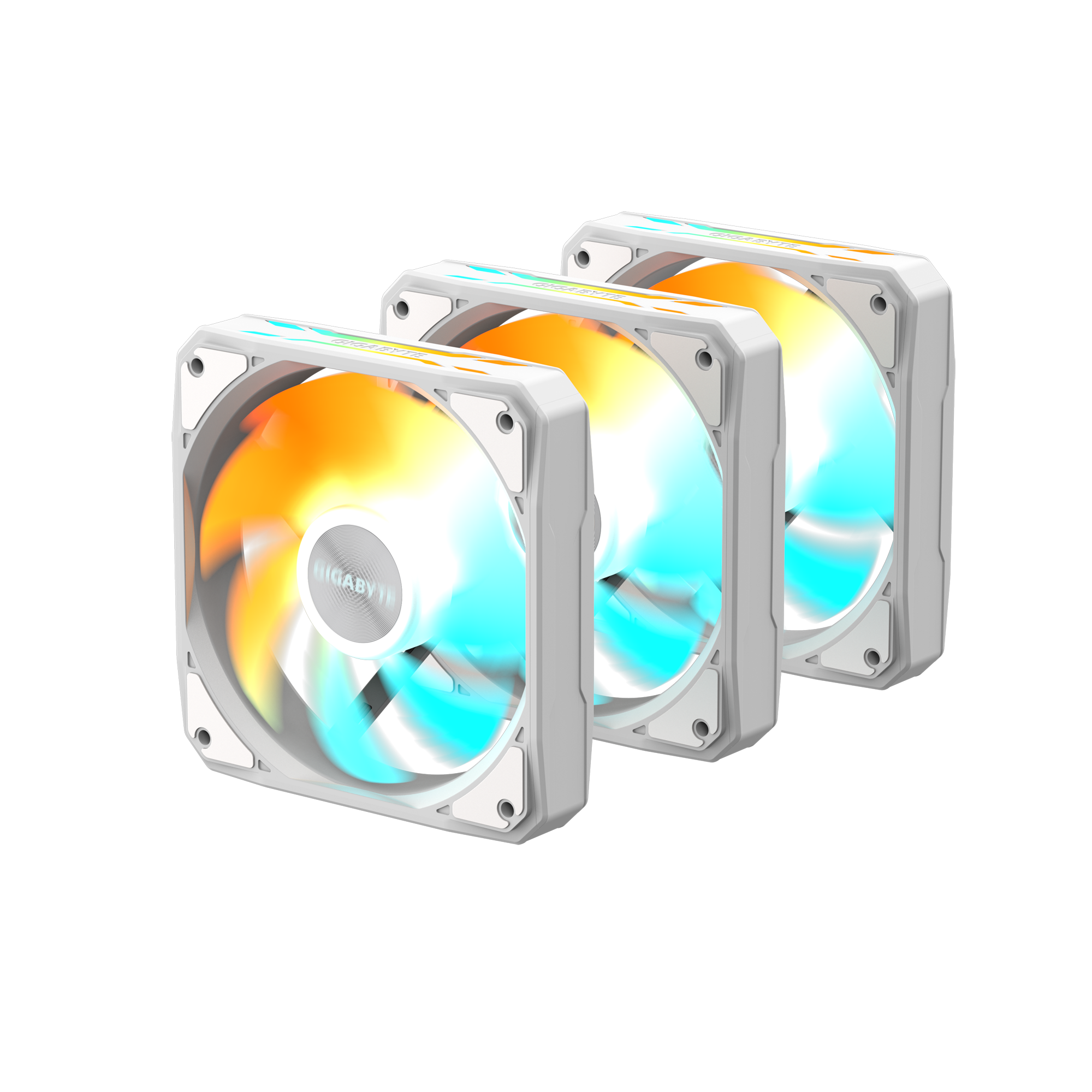 Комплект вентилатори 3-Pack GIGABYTE AORUS EZ CHAIN FAN 120 ICE, 120x120x25mm ARGB