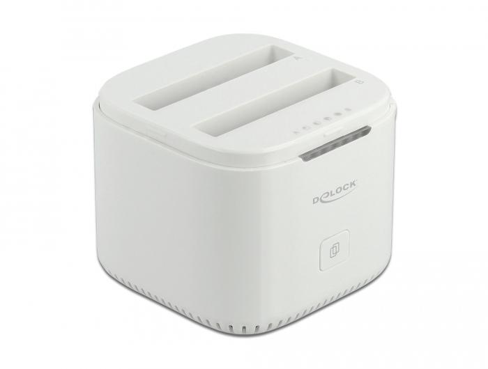 Станция Delock USB-C, За 2 x 2.5″ SATA HDD / SSD, Клониране