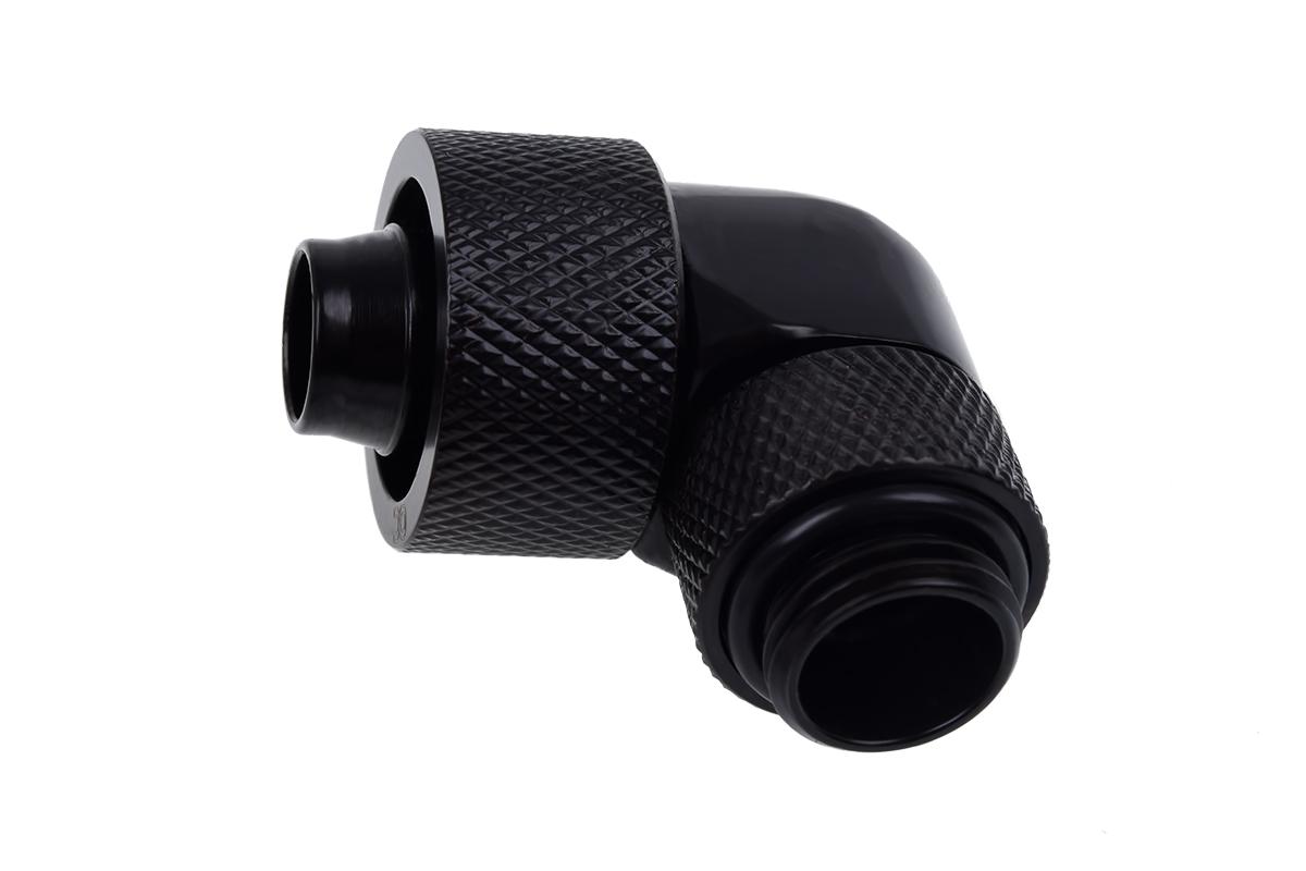 Фитинг Alphacool Eiszapfen, Удължител, 90, 16/10mm, G1/4, Черен мат
